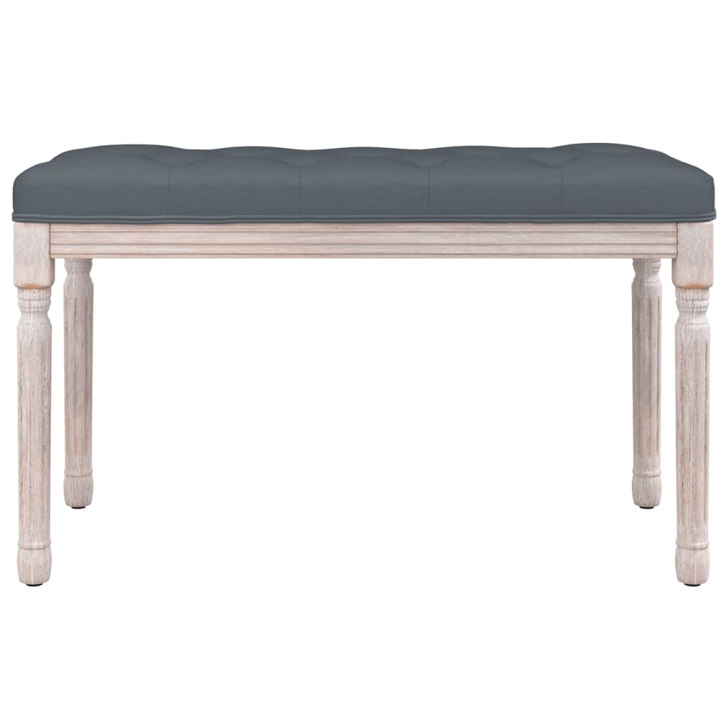 Sitzbank Dunkelgrau 80x40x49 cm Samt