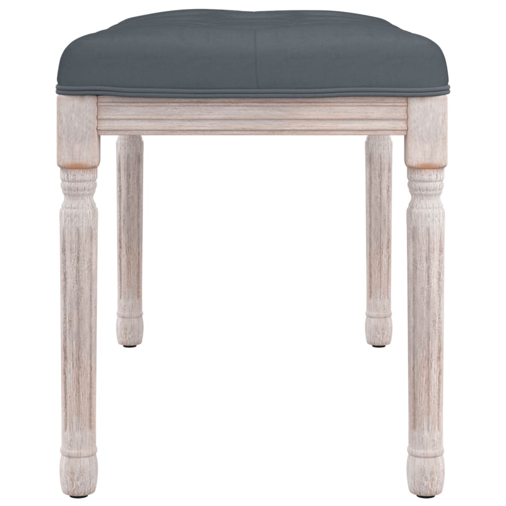 Sitzbank Dunkelgrau 80x40x49 cm Samt