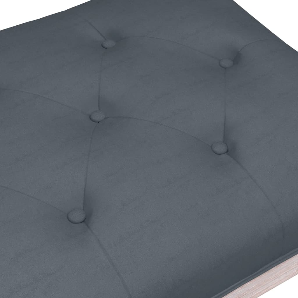 Sitzbank Dunkelgrau 80x40x49 cm Samt