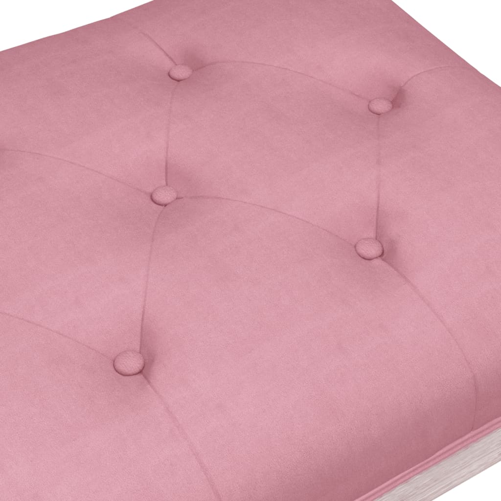 Sitzbank Rosa 80x40x49 cm Samt