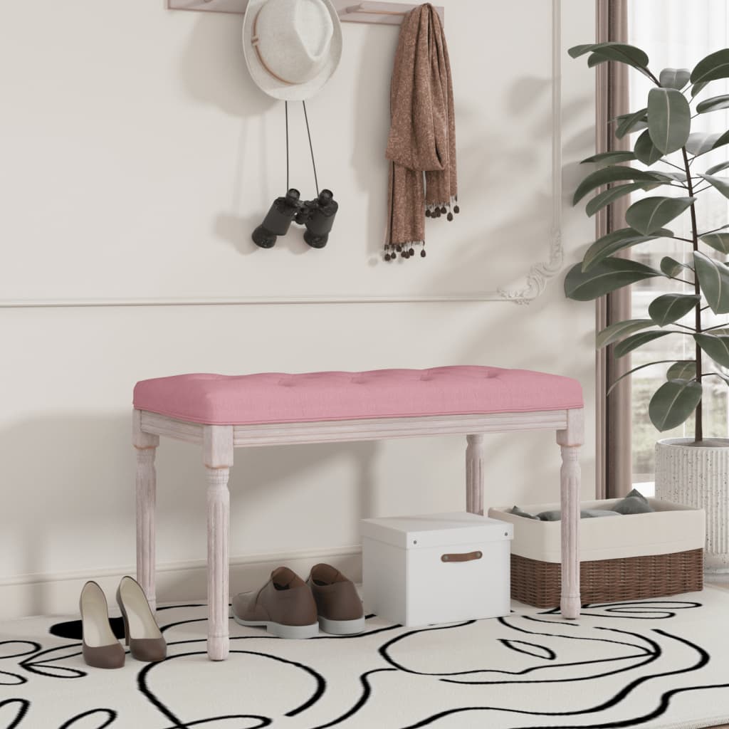 Sitzbank Rosa 80x40x49 cm Samt