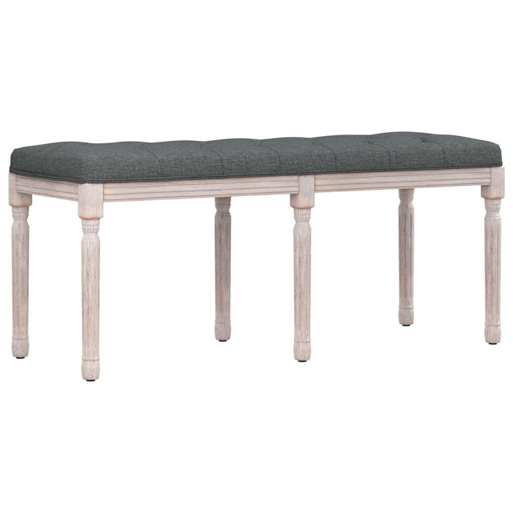 Sitzbank Dunkelgrau 110x40x49 cm Stoff