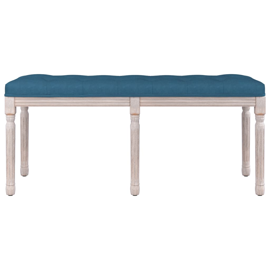 Sitzbank Blau 110x40x49 cm Samt