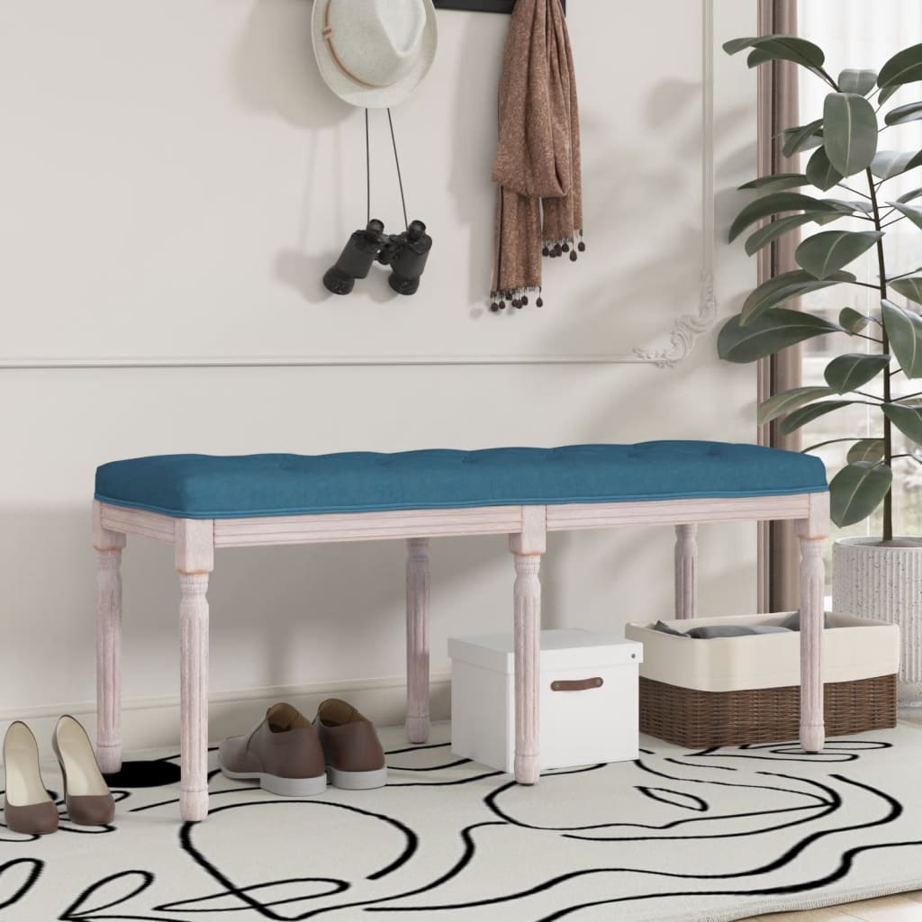 Sitzbank Blau 110x40x49 cm Samt