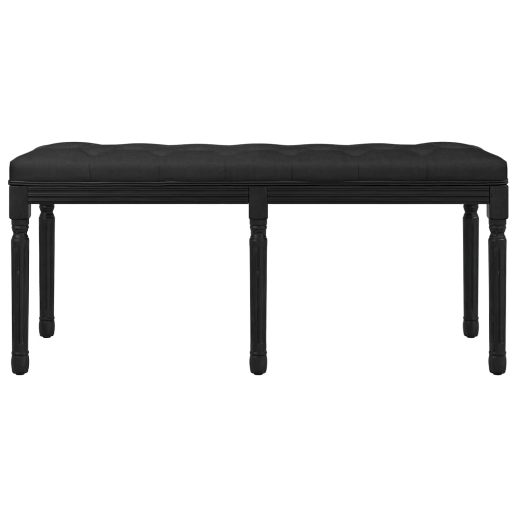 Sitzbank Schwarz 110x40x49 cm Samt