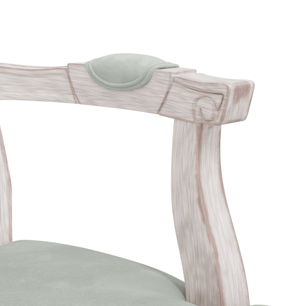 Esszimmerstuhl Hellgrau 62x59,5x100,5 cm Samt