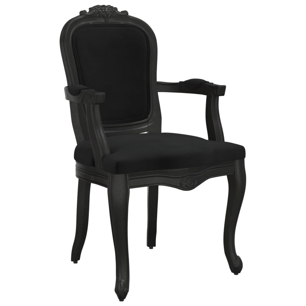 Esszimmerstuhl Schwarz 62x59,5x100,5 cm Samt