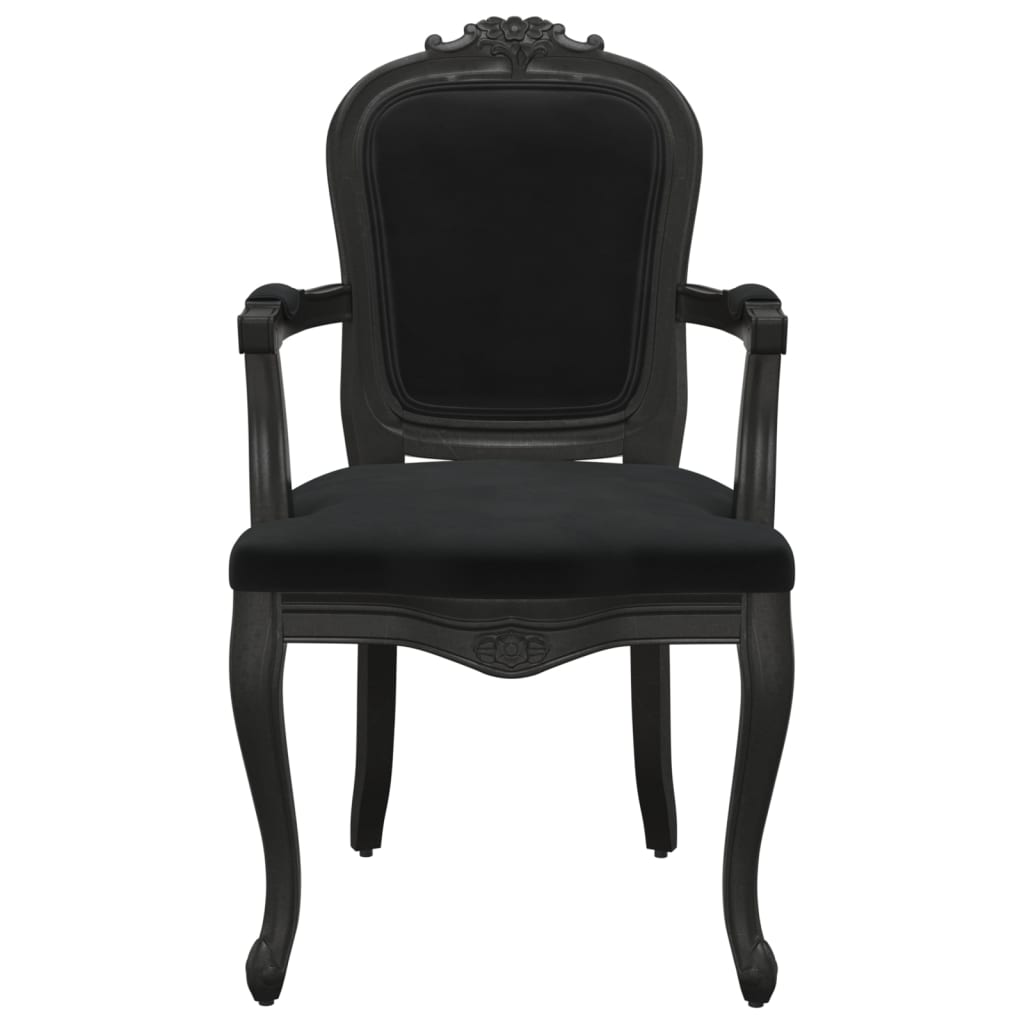 Esszimmerstuhl Schwarz 62x59,5x100,5 cm Samt