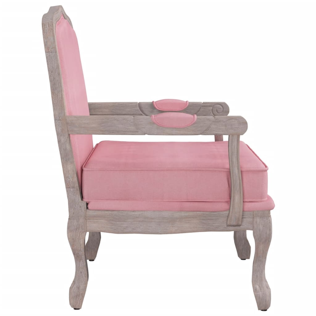 Sessel Rosa 64x64x90 cm Samt