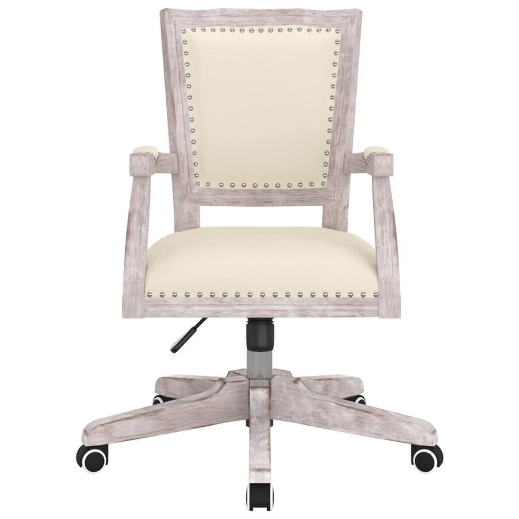 Bürostuhl Drehbar Beige Stoff