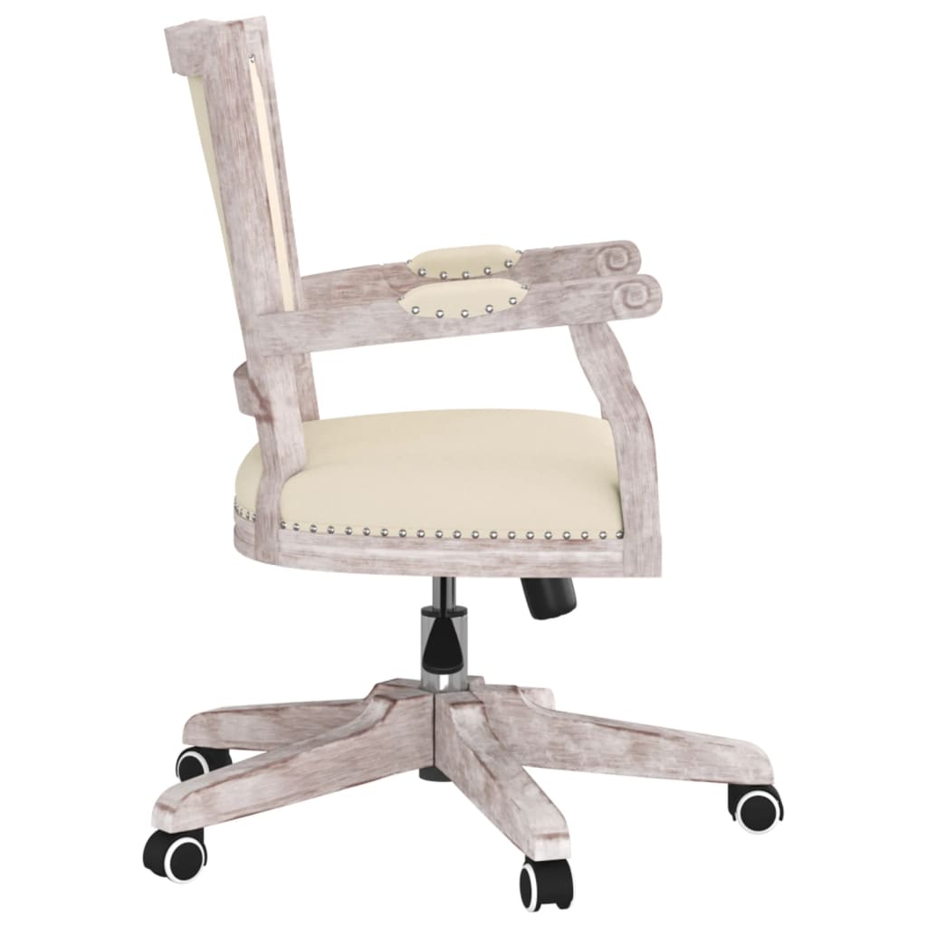 Bürostuhl Drehbar Beige Stoff