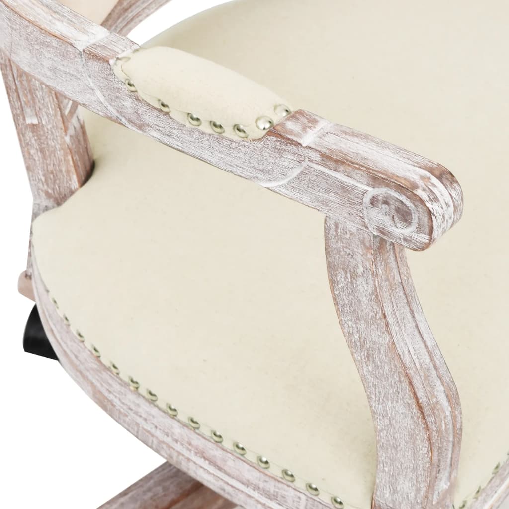 Bürostuhl Drehbar Beige Stoff