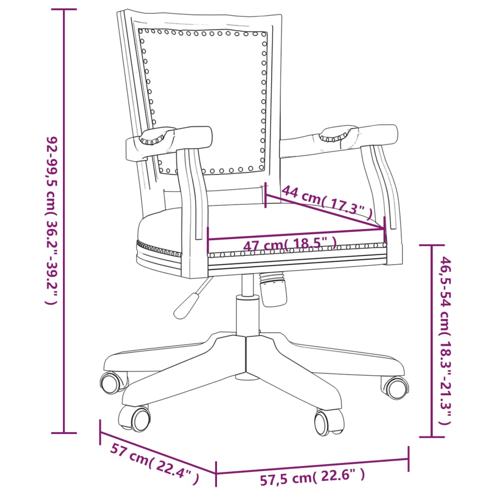 Bürostuhl Drehbar Beige Stoff