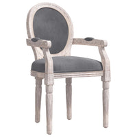 Thumbnail for Esszimmerstuhl Dunkelgrau 54x56x96,5 cm Samt