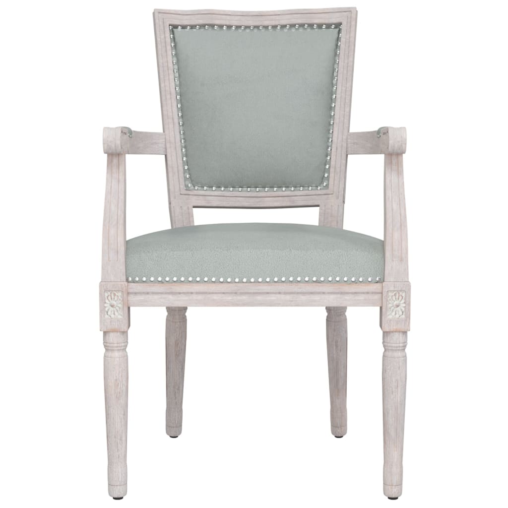 Esszimmerstuhl Hellgrau Samt