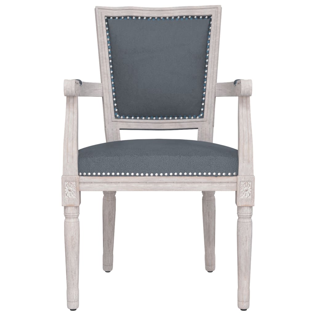 Esszimmerstuhl Dunkelgrau Samt