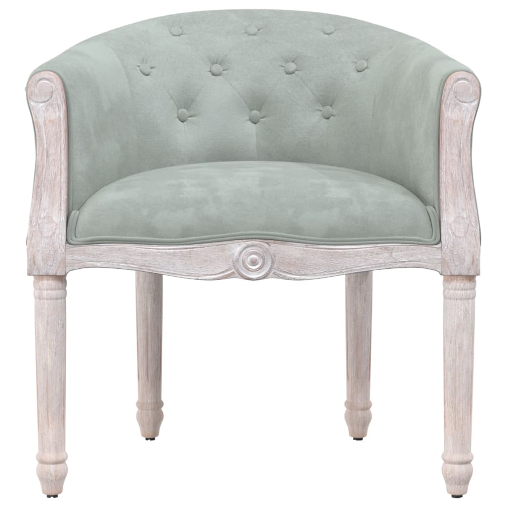 Esszimmerstuhl Hellgrau Samt