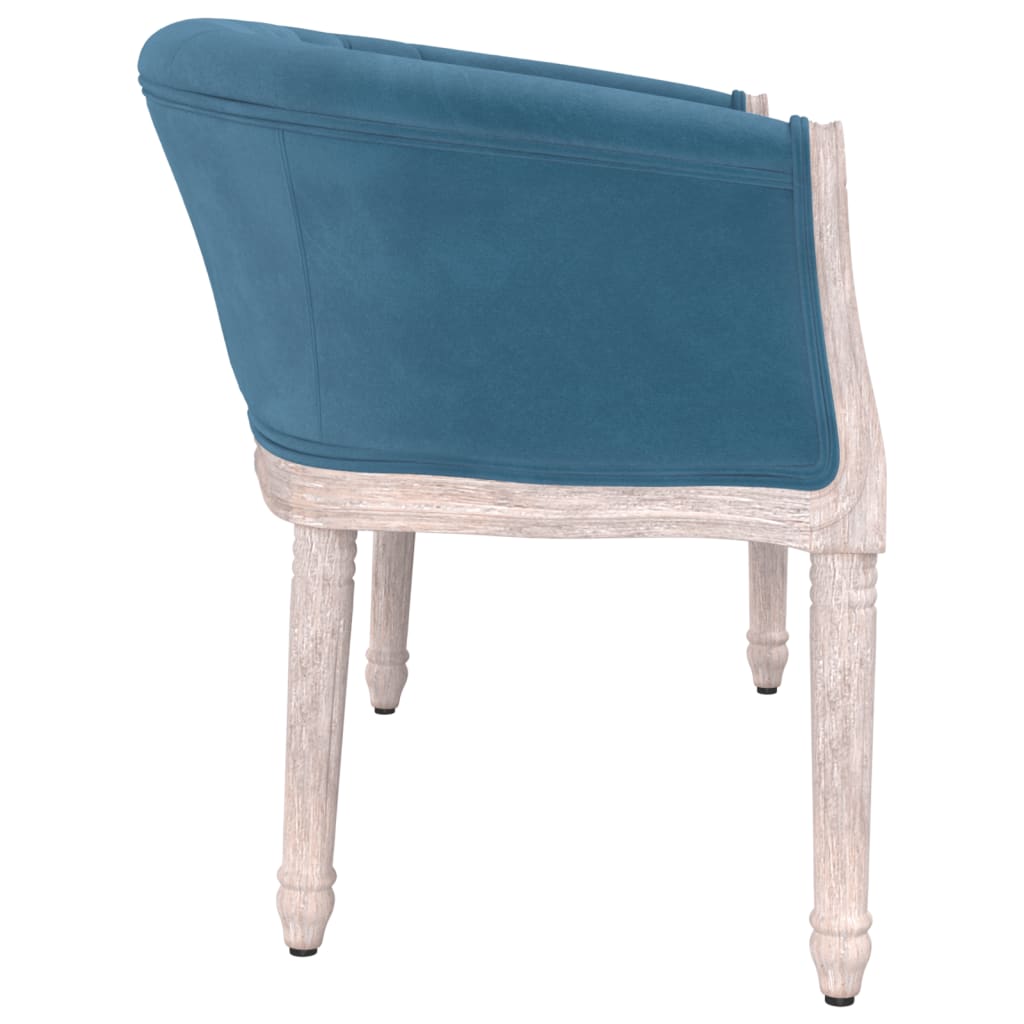 Sitzbank Blau 98x56x69 cm Samt