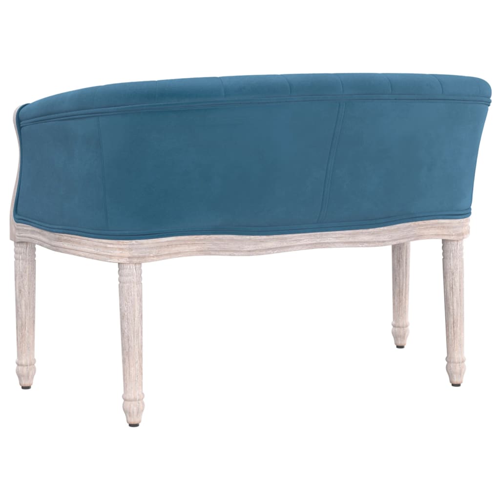 Sitzbank Blau 98x56x69 cm Samt