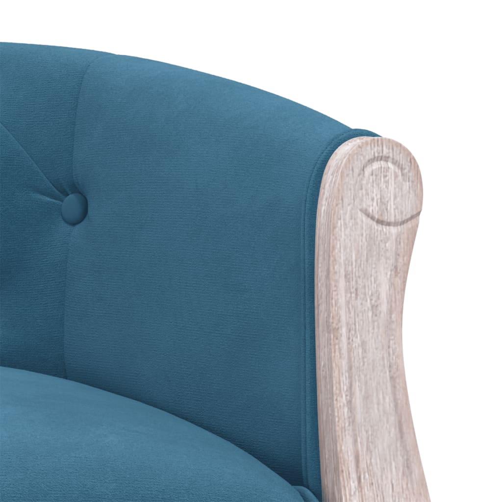 Sitzbank Blau 98x56x69 cm Samt