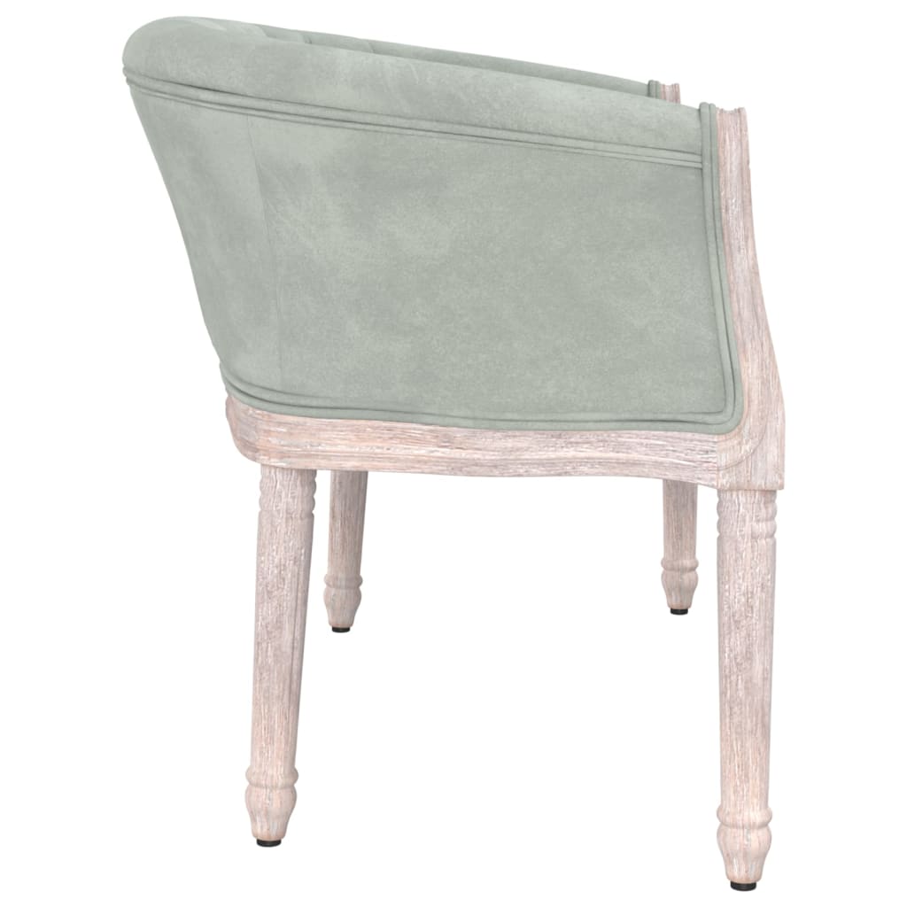 Sitzbank Hellgrau 98x56x69 cm Samt