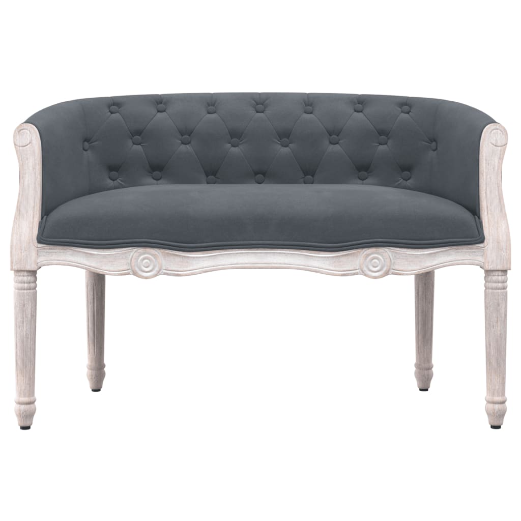 Sitzbank Dunkelgrau 98x56x69 cm Samt