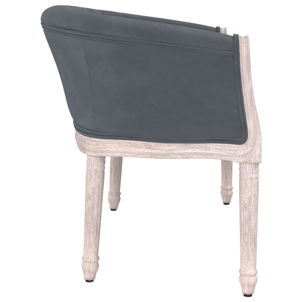 Sitzbank Dunkelgrau 98x56x69 cm Samt