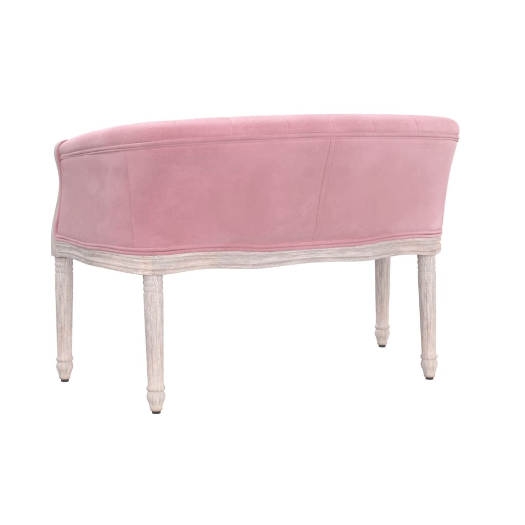 Sitzbank Rosa 98x56x69 cm Samt