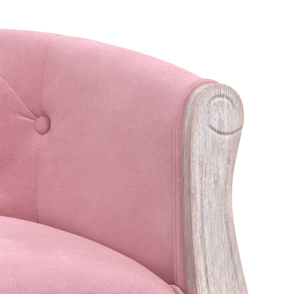 Sitzbank Rosa 98x56x69 cm Samt