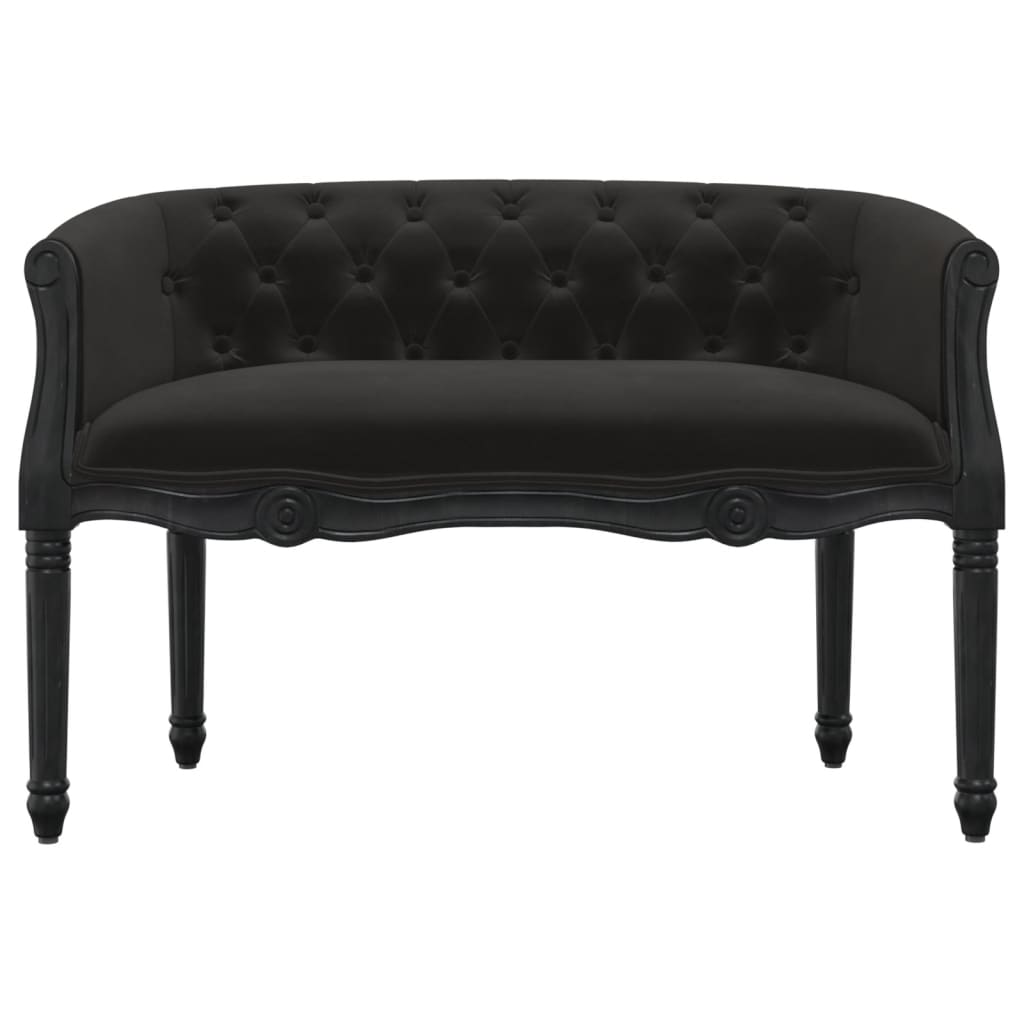 Sitzbank Schwarz 98x56x69 cm Samt