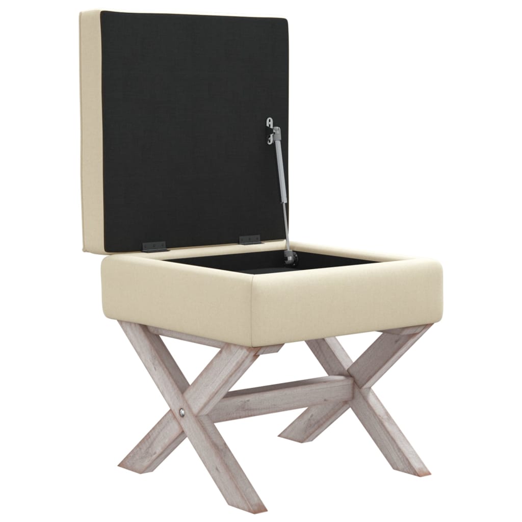 Hocker mit Stauraum 45x45x49 cm Stoff