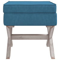 Thumbnail for Hocker mit Stauraum Blau 45x45x49 cm Samt