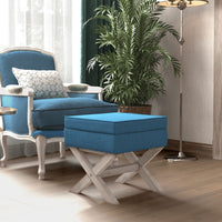 Thumbnail for Hocker mit Stauraum Blau 45x45x49 cm Samt