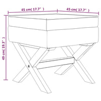 Thumbnail for Hocker mit Stauraum Hellgrau 45x45x49 cm Samt