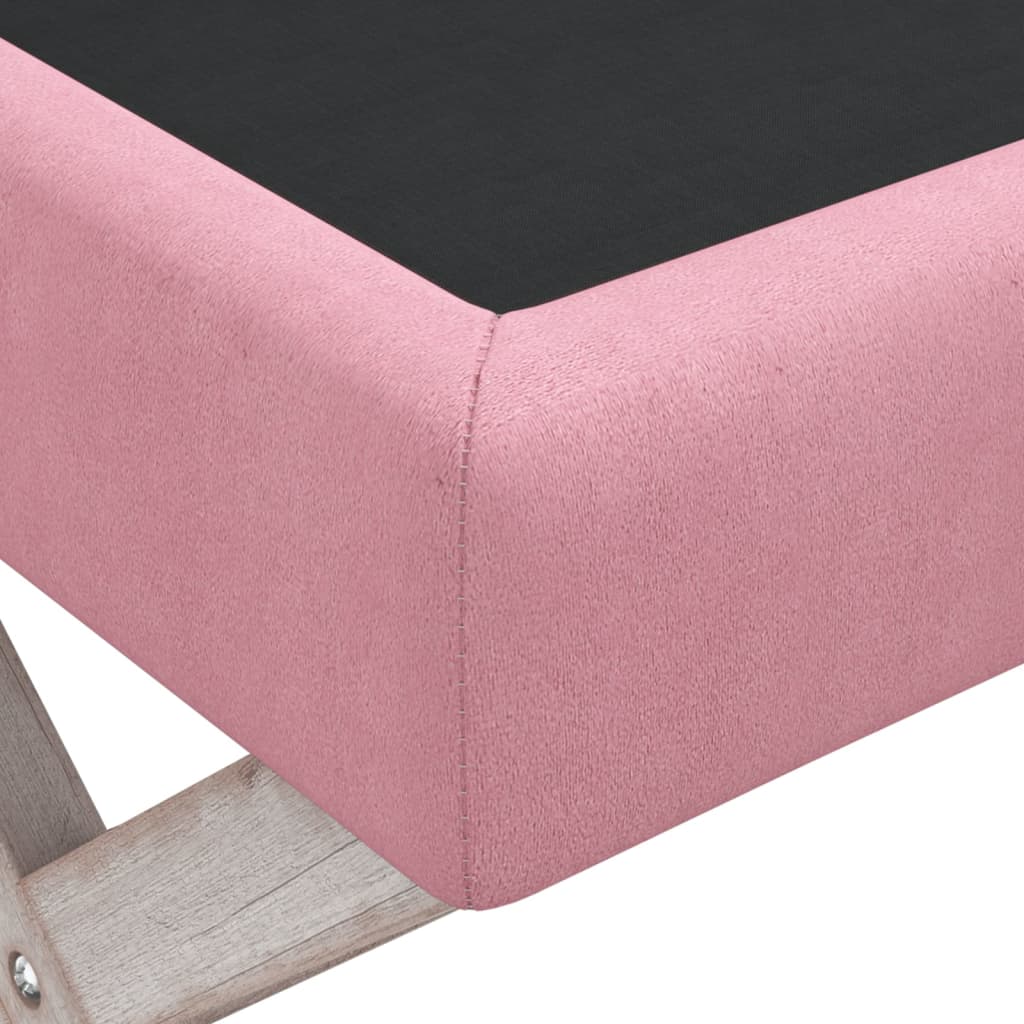 Hocker mit Stauraum Rosa 45x45x49 cm Samt