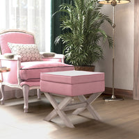 Thumbnail for Hocker mit Stauraum Rosa 45x45x49 cm Samt