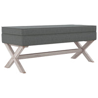 Thumbnail for Hocker mit Stauraum Dunkelgrau 110x45x49 cm Stoff