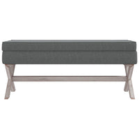 Thumbnail for Hocker mit Stauraum Dunkelgrau 110x45x49 cm Stoff