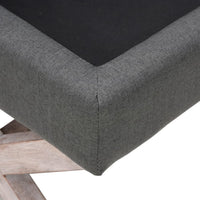 Thumbnail for Hocker mit Stauraum Dunkelgrau 110x45x49 cm Stoff