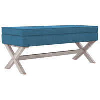 Thumbnail for Hocker mit Stauraum Blau 110x45x49 cm Samt