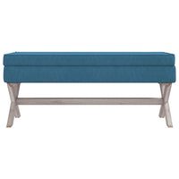 Thumbnail for Hocker mit Stauraum Blau 110x45x49 cm Samt