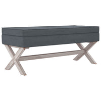 Thumbnail for Hocker mit Stauraum Dunkelgrau 110x45x49 cm Samt