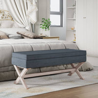 Thumbnail for Hocker mit Stauraum Dunkelgrau 110x45x49 cm Samt