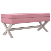 Thumbnail for Hocker mit Stauraum Rosa 110x45x49 cm Samt