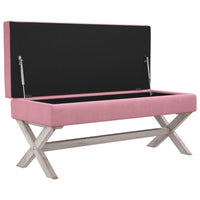 Thumbnail for Hocker mit Stauraum Rosa 110x45x49 cm Samt