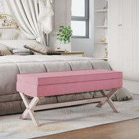 Thumbnail for Hocker mit Stauraum Rosa 110x45x49 cm Samt