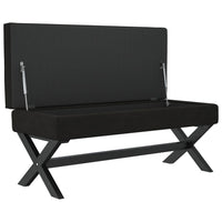 Thumbnail for Hocker mit Stauraum Schwarz 110x45x49 cm Samt