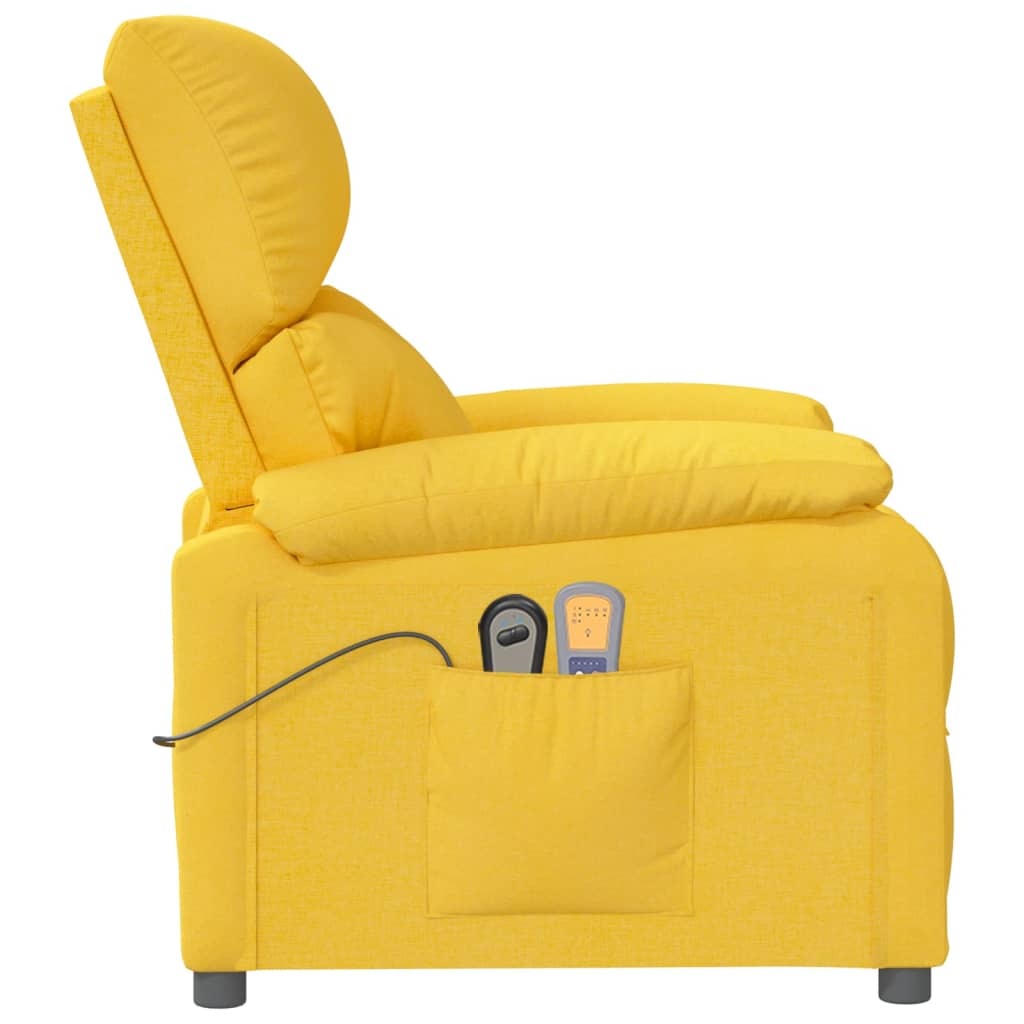 Elektrischer Massagesessel Gelb Stoff