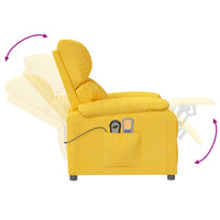 Thumbnail for Elektrischer Massagesessel Gelb Stoff