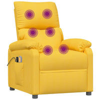 Thumbnail for Elektrischer Massagesessel Gelb Stoff